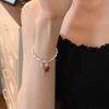 VENTFILLE 925 Sterling Silver Strawberry Tassel Bracelets for Women Girl Irregular Versatile Creative Jewelry Gift Dropshipping