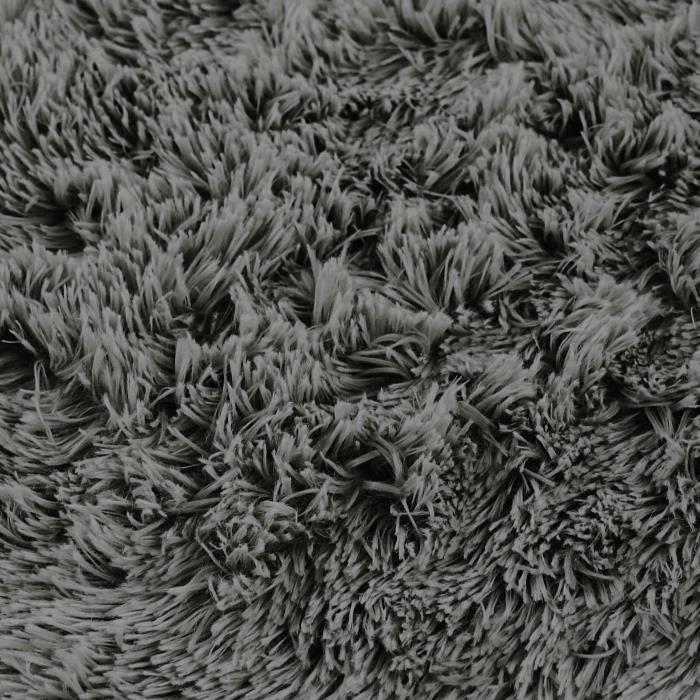 NEO YOGA - Plaid à poils longs extra-doux 120 x 150 cm Gris foncé