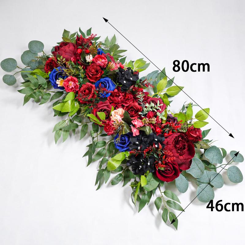 

80cm Artificial Wedding Arch Background Flower Artificial Flower Row Silk Flower Wedding Hotel Table Flower Wall Path Decoration