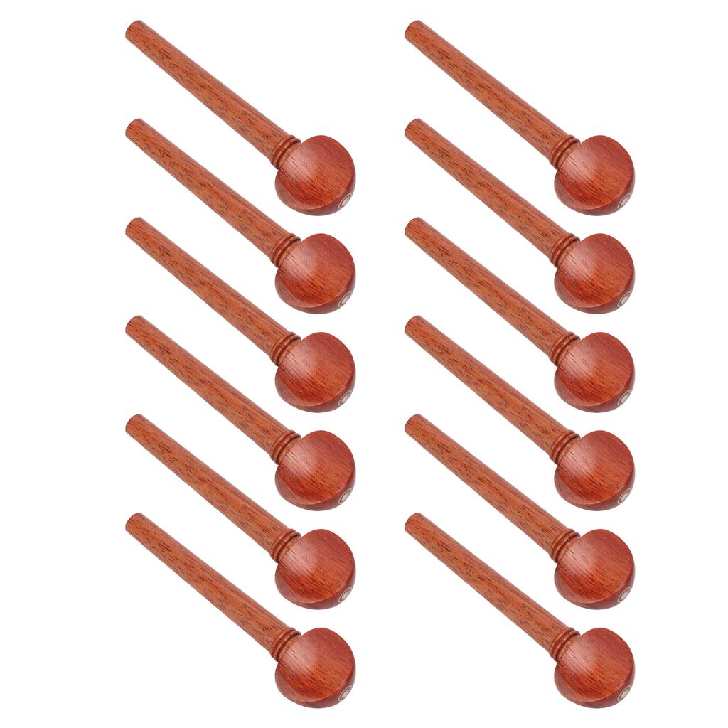 12Pcs String Peg Rosewood Tuner Key Pin Tuning Tool Instrument Accessory Set Kit