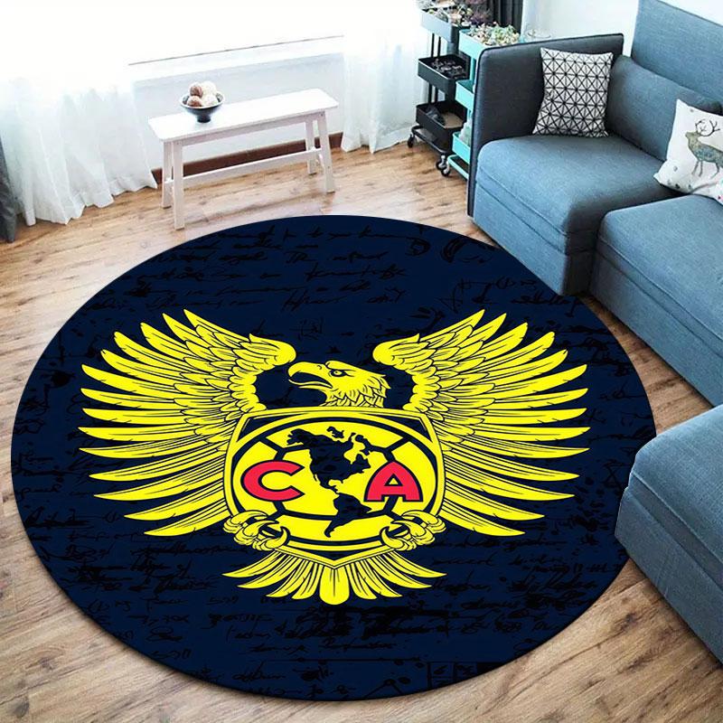 Club America Round Area Rug,Carpet Rug for Living Room Bedroom Sofa Playroom Decor,Non-slip Floor Mat