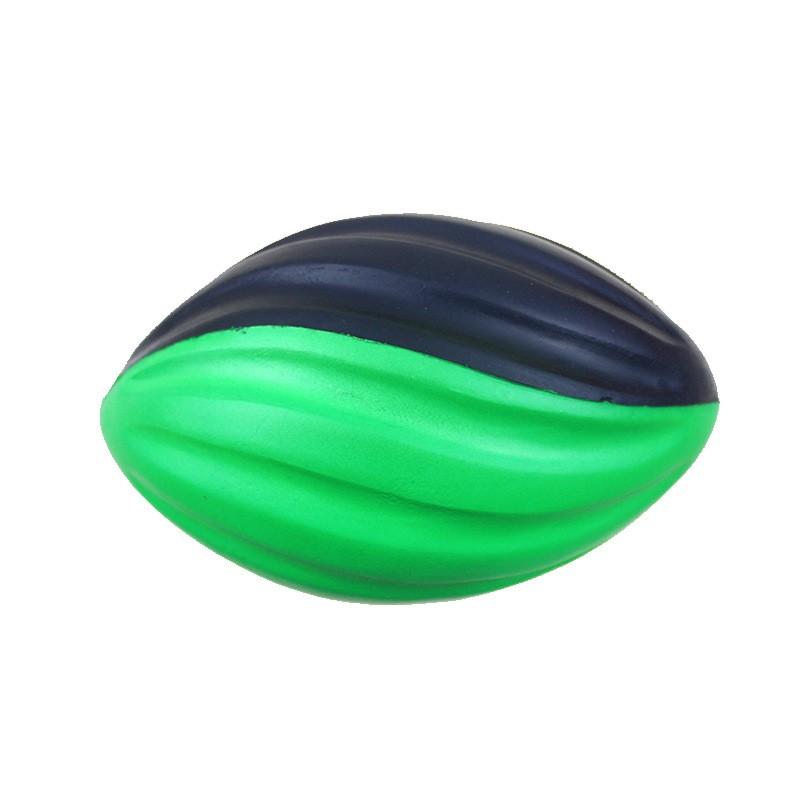 

PU Slow Rebound Spiral Foam Solid Rugby Ball Novelty Decompression Toy for Children Indoor Outdoor Play One Size зелений
