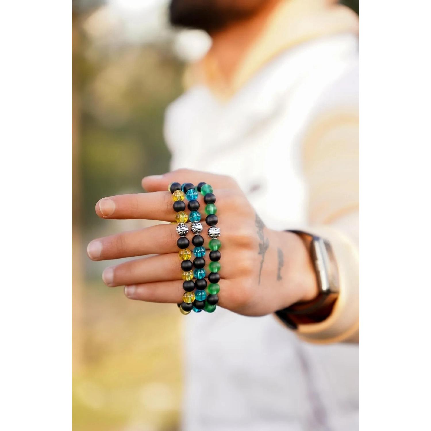 

Комплект браслетов из 3 предметов Браслет из натурального камня