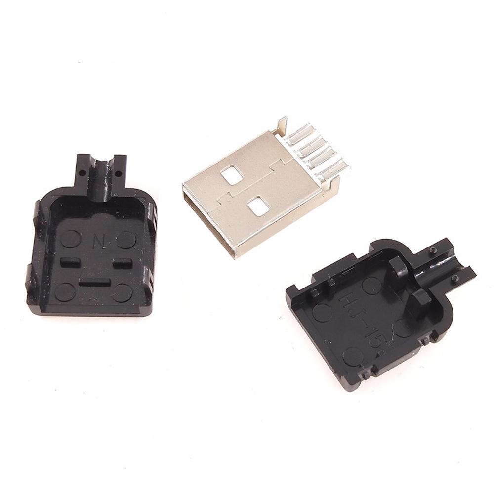 Shell Data Connection A Type DIY USB Black Male USB USB 2.0 Connector USB Socket USB Adapter
