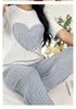 Four Seasons Style Love Europe and America Soft Skin-friendly Comfortable Loungewear Long and short two-piece nightdress