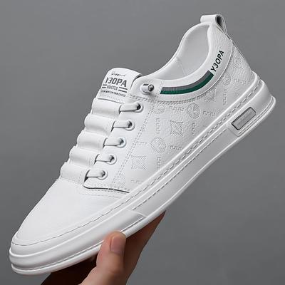 New Luxury Shoes for Men Genuine Leather Casual Shoes Spring Autumn Fashion Knurling Flat Skateboard Shoes Youth Sneaker