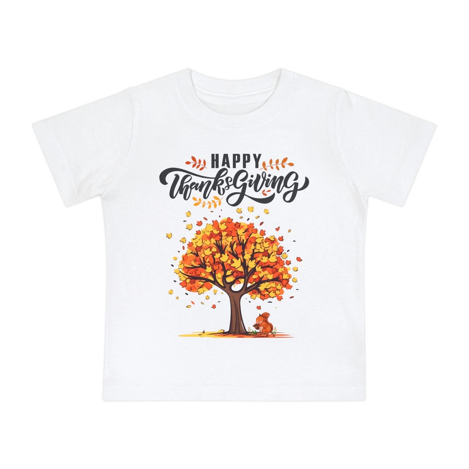 Thanksgiving Baby Children s Children s T Children s T-shirt, Cute Fall Apparel, Autumn Clothing 100