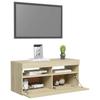 Moderne, Minimalistische TV-Schränke Mit LED-Lichtern, Wohnzimmer- Und Schlafzimmer-TV-Schränke, Stauraum-Sideboards, 90x35x40 Cm