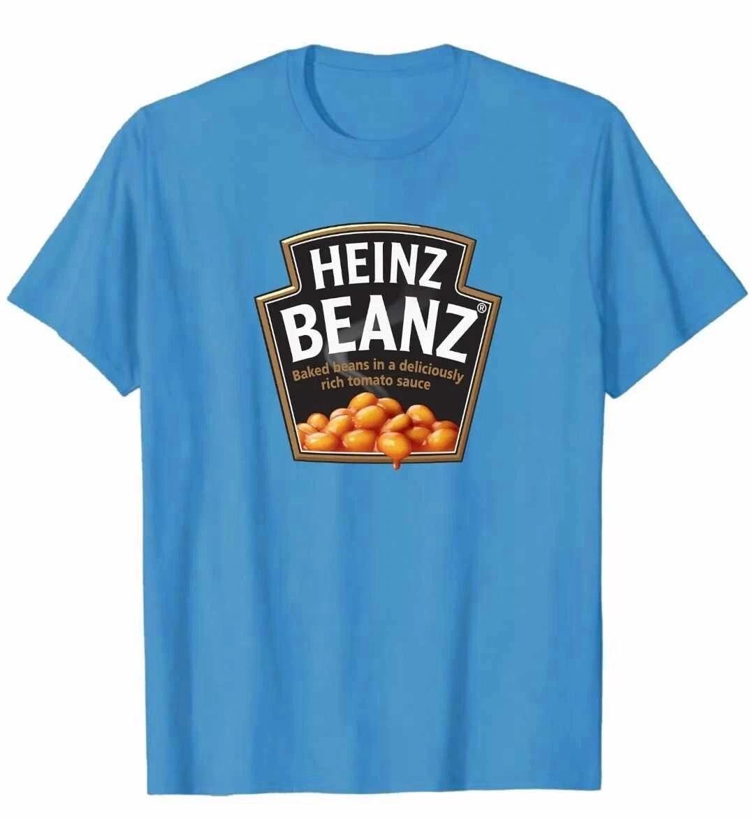 Men s and Women s T-shirts HEINZ BEANZ T-SHIRT sizes S M L XL XXL colours Sappfire Blue, White XL