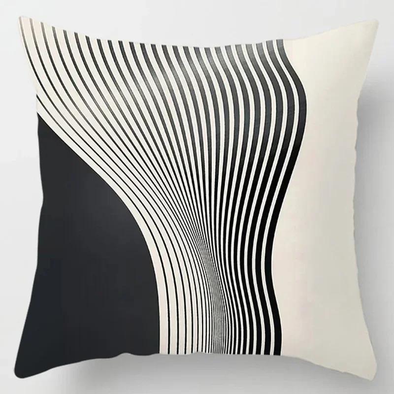 Home Office Decorative Pillow Bedroom Sofa Car Cushion Cover Abstract Line Pattern Series Throw Pillow
