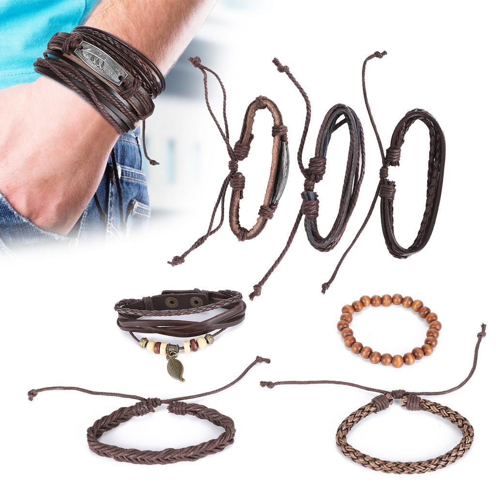 Unisex Modisches Gewebtes Armband Retro Mehrschichtiges Perlenarmband Schmuckzubehör