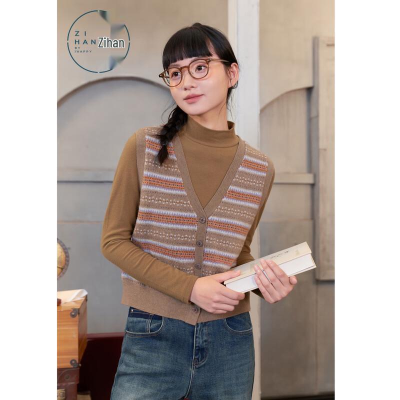 Женский вязаный жилет-кардиган ZIHAN с V-образным вырезом S
