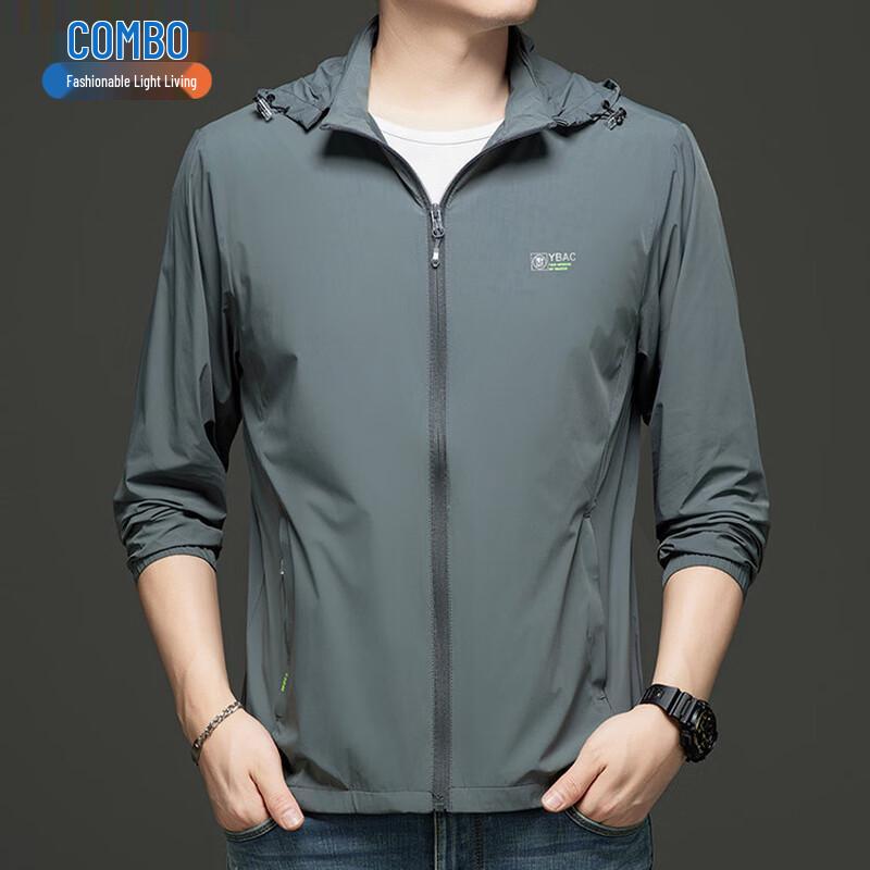 Kangbo Men s Lightweight Ice-Feel UV Protection Sun Jacket L