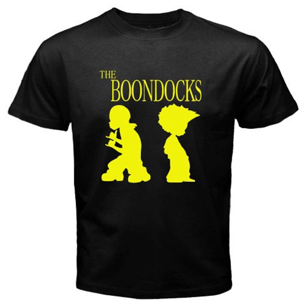 Футболка унисекс The Boondocks Синопсис Мужская Женская Топ Черный Размер S-5XL L