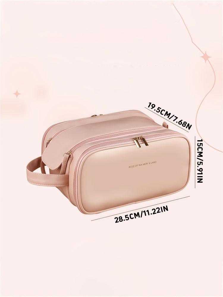 1PC Autumn and Winter New Portable Multi-functional Three-layer Large-capacity Travel Double-zipper Storage Bag and Makeup Bag