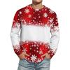 Men's Christmas Printed Imitation Cotton Long-sleeved Shirt
