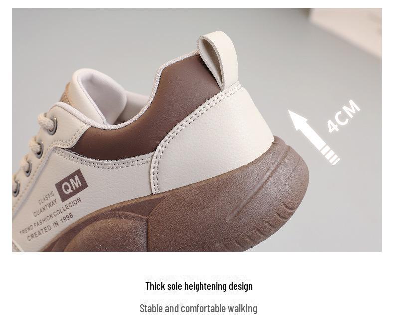XQ5801 2024 Spring Women's Height-Increasing Casual Thick-Soled Korean Sports Shoes