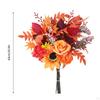 Fall Artificial Flower Arrangement Bride Harvest Festival Faux Maple Leaves