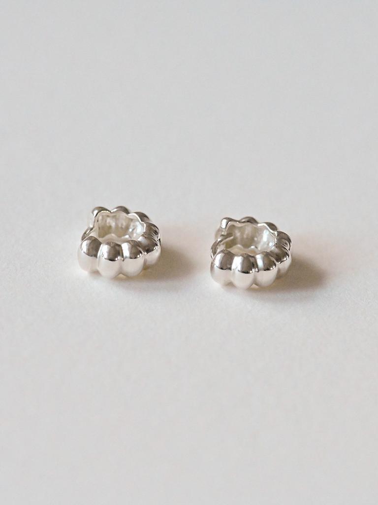Lucore Silver 925 Fluffy Bubble One-Touch Earrings