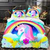 Magical Unicorn Bedding Sets Quilt Bed Cover Comforter Duvet Cover Pillow Case 2-3 Pieces Sets Kids Adult Bedroom Decoration