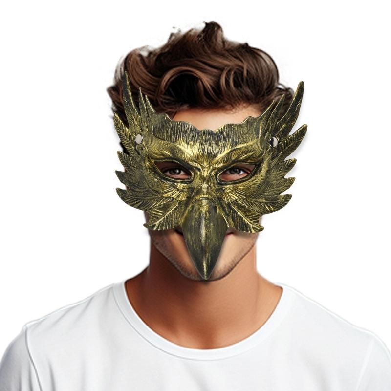 1 Piece PU Hawks Face Mask Comfortable Fit For Halloween Celebration Themed Parties And Role Plays