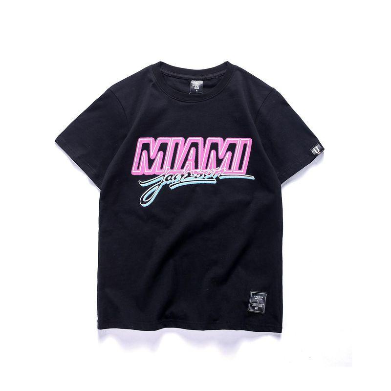 

Американский уличный стиль Модный бренд Футболка с коротким рукавом для пары Мужская и женская Свободная Летняя Студенческая С принтом букв Оригинальная Футболка с полурукавом Black(703) S