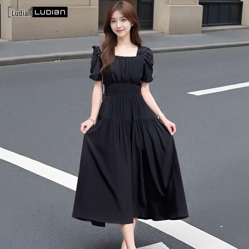 

Ludian Women s Square Neck Short Sleeve Dress 175/96A
