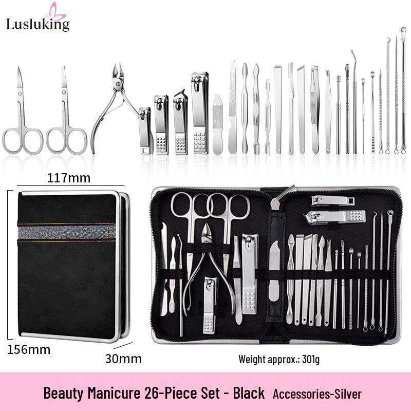 Carbon Steel Nail Clipper & Manicure Set: Household Beauty Tools