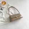 Women Retro Tote Bag Trendy Vintage Underarm Bag Portable Casual PU Leather Solid Color Simple Handle Handbags Shoulder Bag