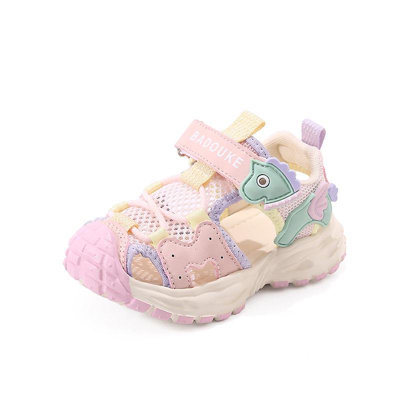 Summer Light Sole Cartoon Velcro Sandals for Kids Aged 1-7