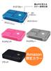 Foodman Bento Clear Double Secure with CB DSK Box, Slim, Portable, Stand-Up, 600ml, Blue, Leak-Resistant, Sealing, 4-Point Lock, Japan,