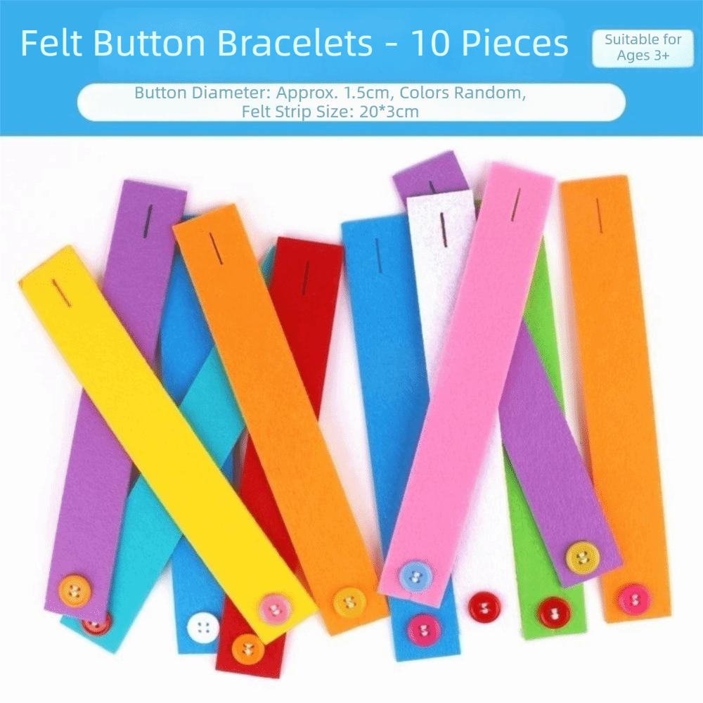 Felt Felt Button Bracelet Diy Montessori Early Education Educational Teaching Aids Kindergarten