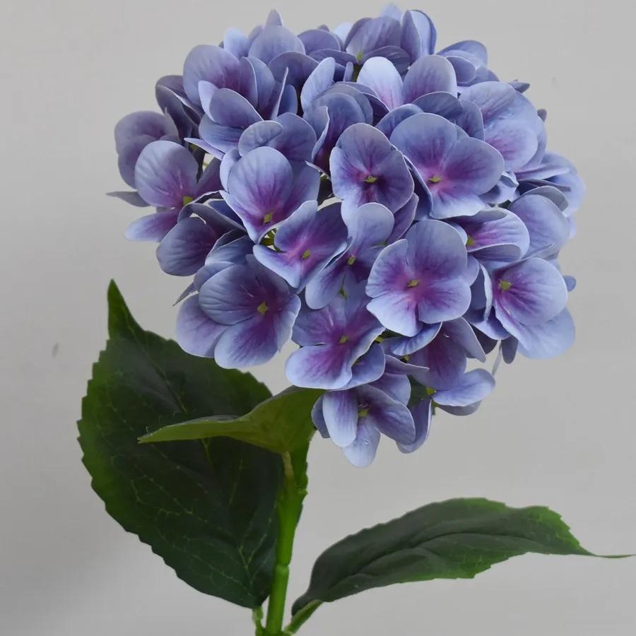 5Pcs Artificial 3D Printing Hydrangea Flowers Bridal Bouquet Wedding Decor Silk Flower Home Living Room Decoration Party Floral