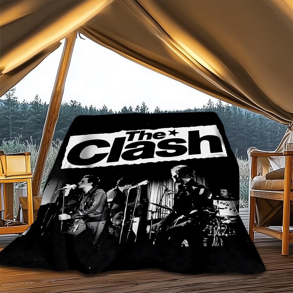 1 Stück The Clash Outdoor Personalisierte Flanelldecke, Weich, Leicht, Personalisierte Flanelldecke, Digitaldruck,