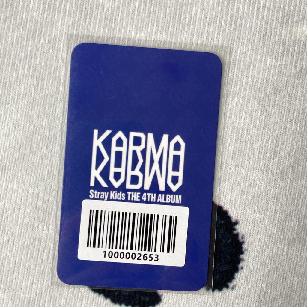 [USED] Straykids KARMA FANS Korea Pre-list Seungmin trading card (1 piece)