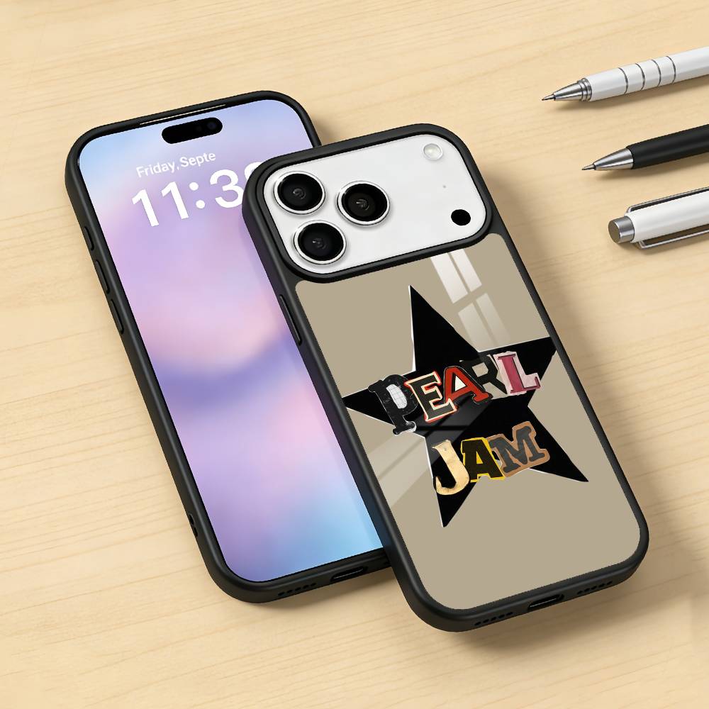 P-Pearl J-Jam Band Phone Case For iPhone17,16,15,14,13,12,Pro,Max,Magnetic For Magsafe Wireless Charging