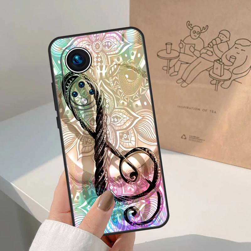 Music Note Musical Treble Clef For Honor Magic 8 Pro 7 6 5 Lite Case For Honor Win RT 200 400 50 70 90 X8b X9a X9b X9c X9d