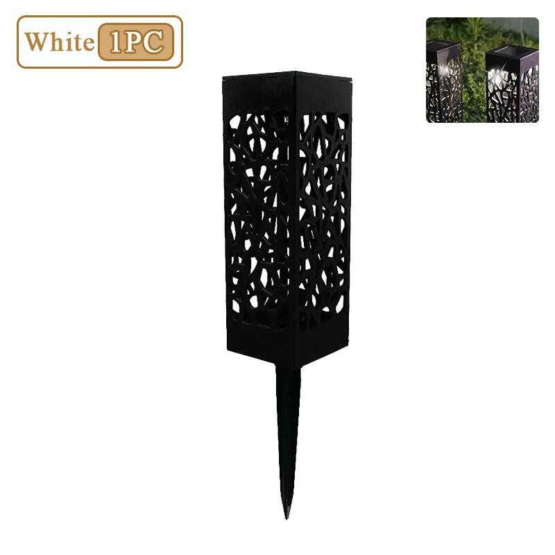 1-8PCS Outdoor Solar Lights Waterproof LED Hollow Pattern Garden Lamp Auto Sensor Pathway Lighting for Yard Patio Decoration