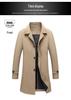 Men's High-Grade Mid-Length Casual Windbreaker Lapel Jacket for Spring, Summer, and Autumn