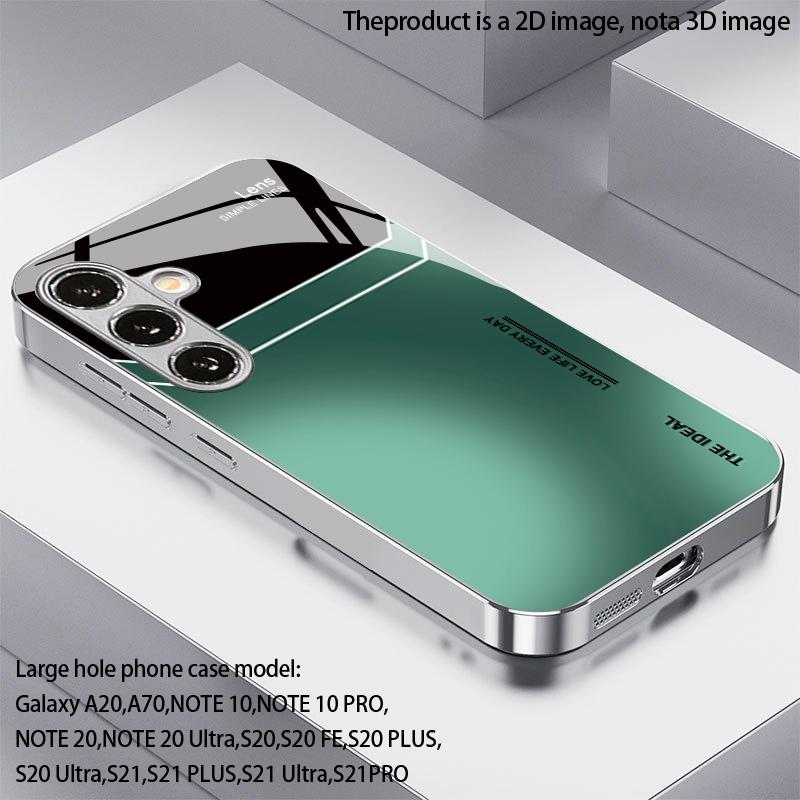 Moss Green Geometric Pattern 2D Phone Case for Samsung S26 S25 S24 S23 S22 S21 S20 A56 A36 A16 - Glass Protective Cover