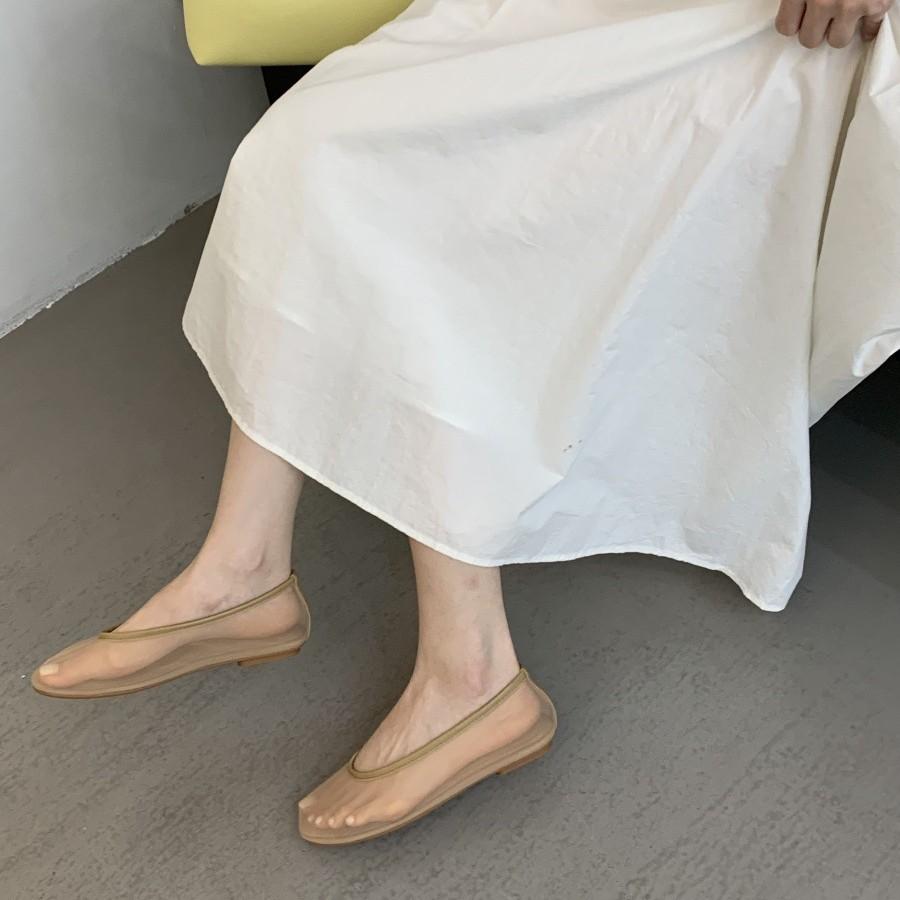 2025 summer new square head shallow mouth flat bottom mesh yarn breathable casual temperament one pedal lazy single shoes sandals women