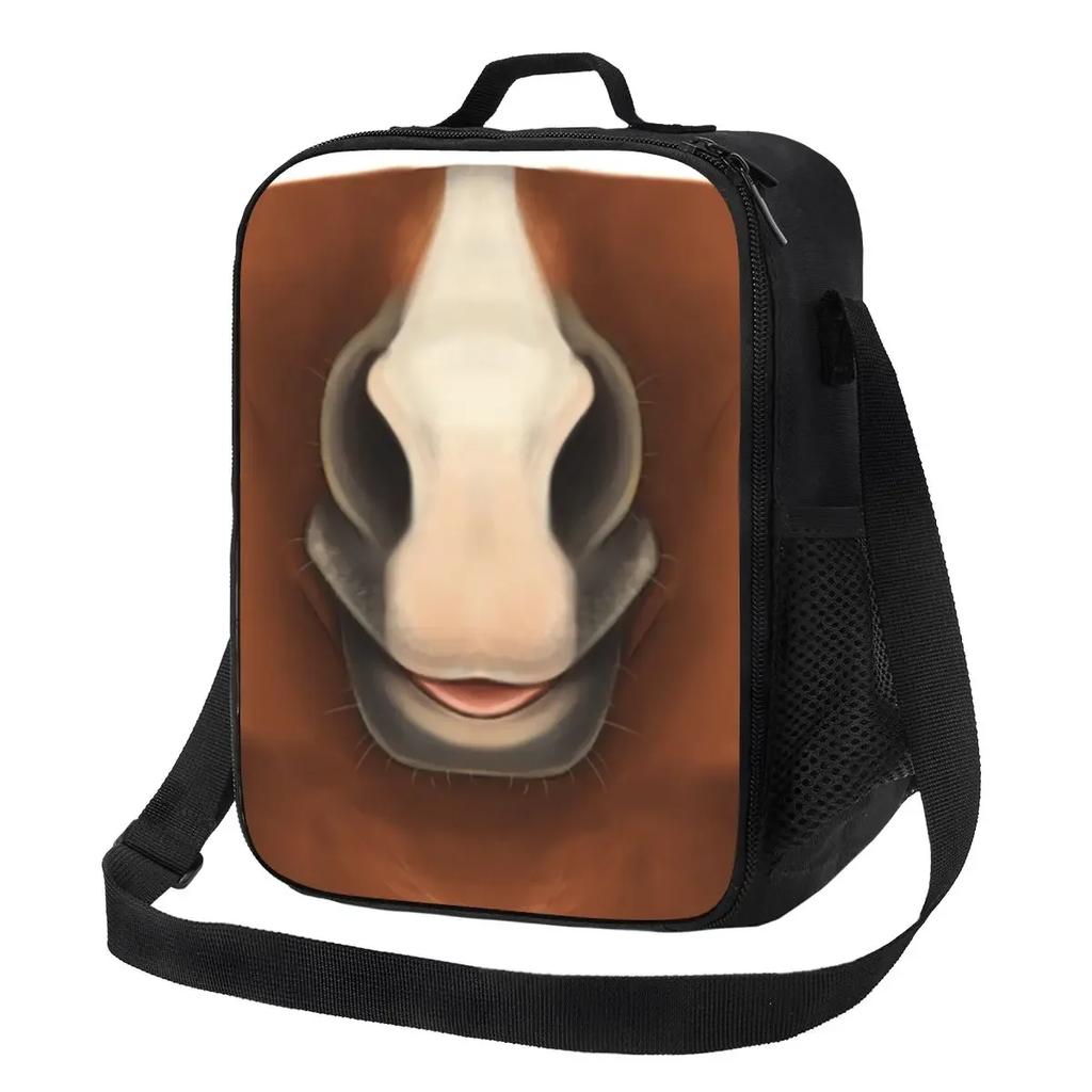 Custom Show Jumping Horse Lunch Bag Men Women Cooler Thermal Insulated Lunch Boxes for Adult Office