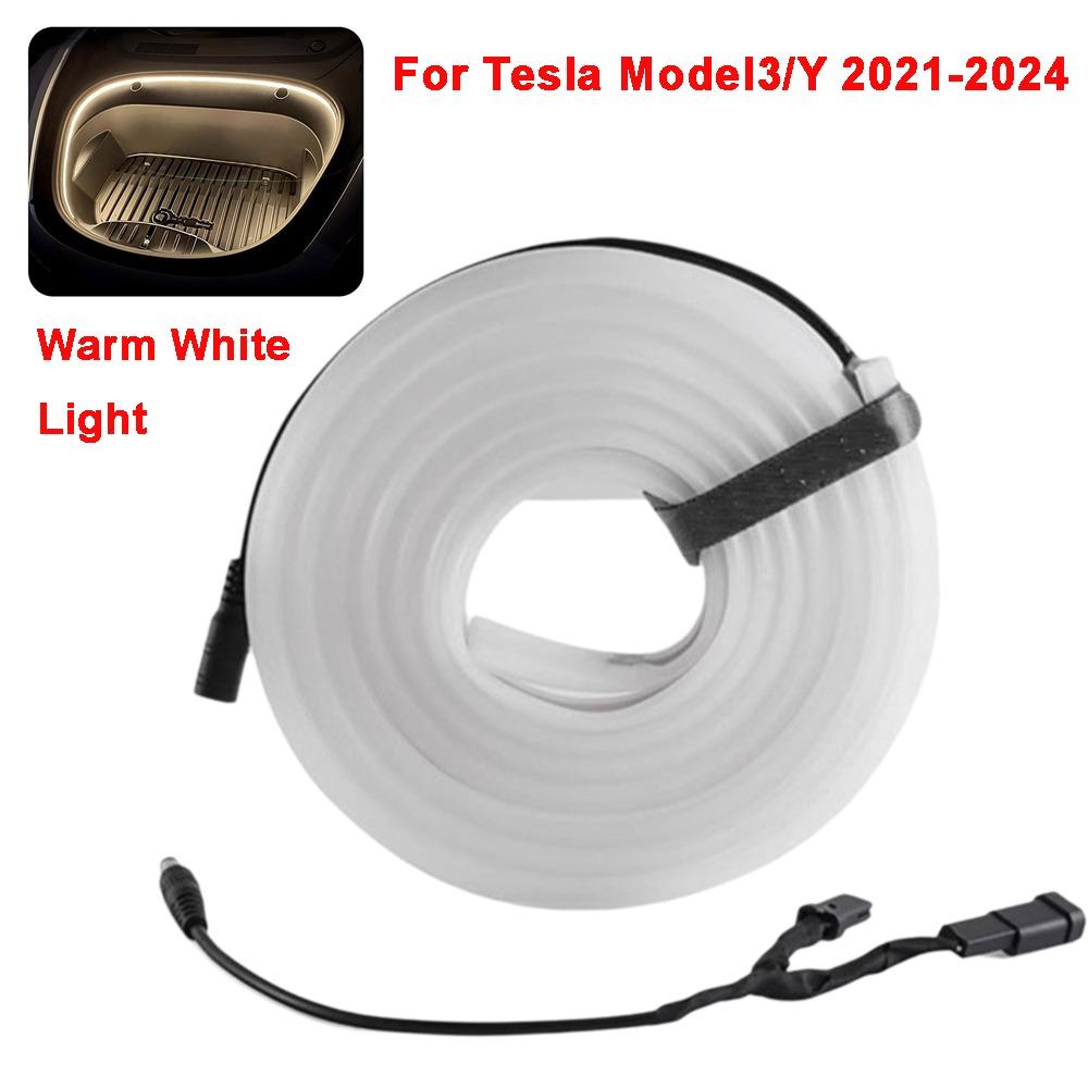 Flexible Silicone Interior Ambient Lighting Strip for Tesla Model 3 Y Juniper 21-26 Front Trunk