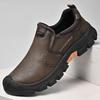 Men's Thick Sole Wear-Resistant Leather Hiking & Casual Shoes