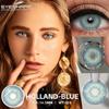 Eyeshare 1 Pair Holland Yearly Contact Lenses Blue Colored Eye Contacts Natural Gray Pupils For Men