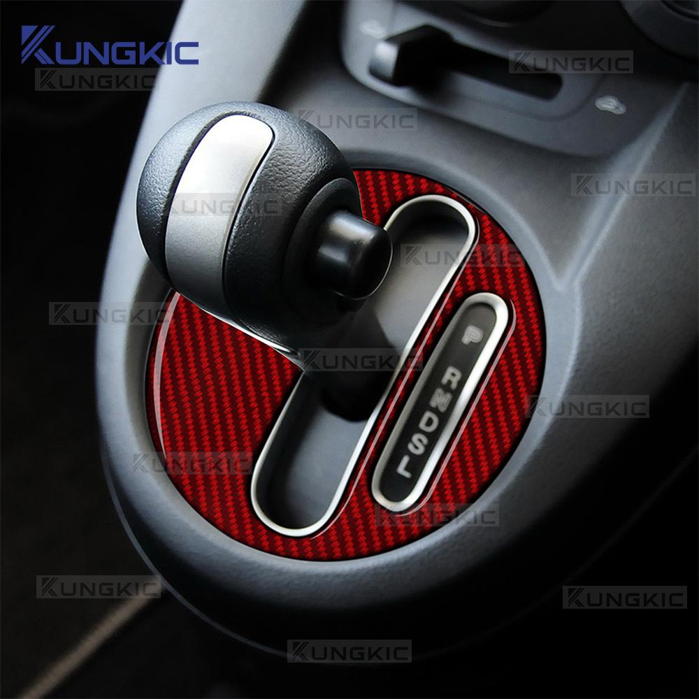 Für Mazda 2 DE 2008 2009 2010 2011 2012 2013 2014 Echter Weicher Carbonfaser-Aufkleber LHD RHD Auto Automatikschaltung Innenrahmen