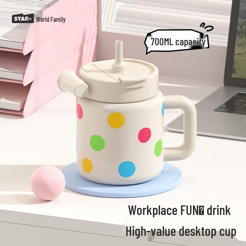 Shidajia 700ml Stainless Steel Insulated Tumbler with Straw
