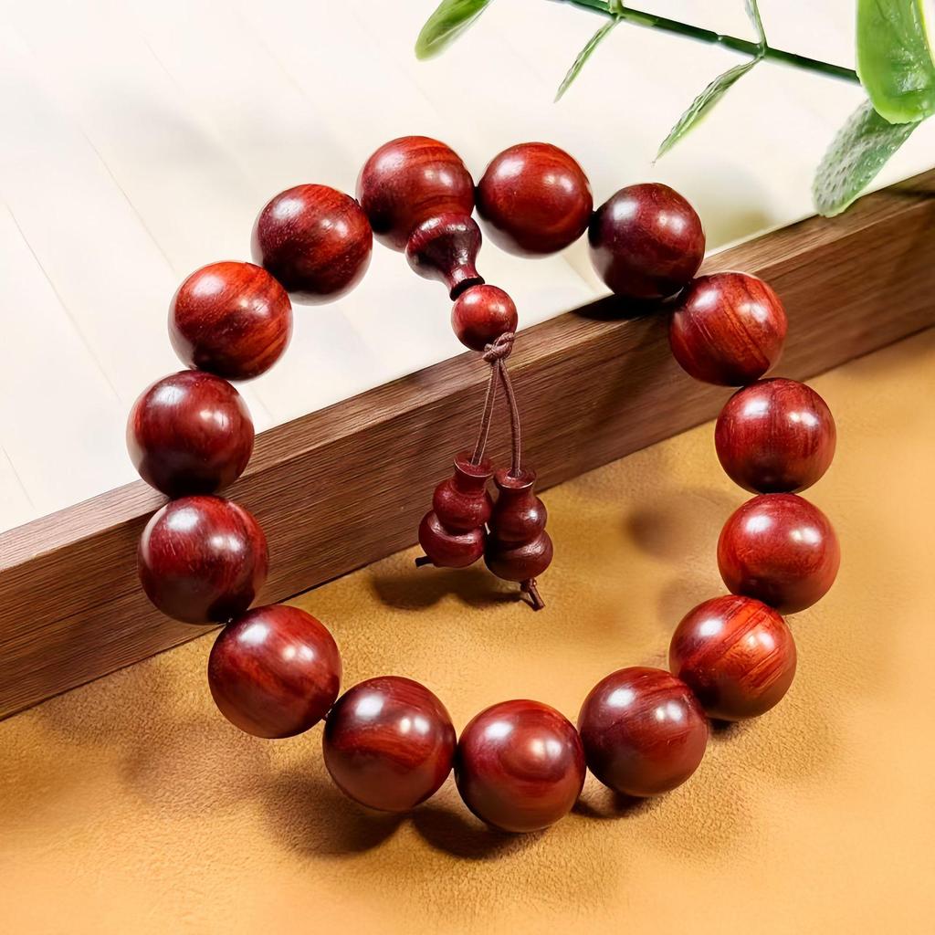 Zambia Red Sandalwood Beads Bracelet - Men's 20 Beads or Women's Sandalwood Rosary