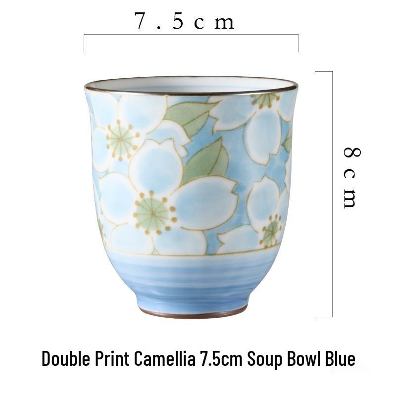 

Yougu Kiln Double Camellia Ceramic Teacup