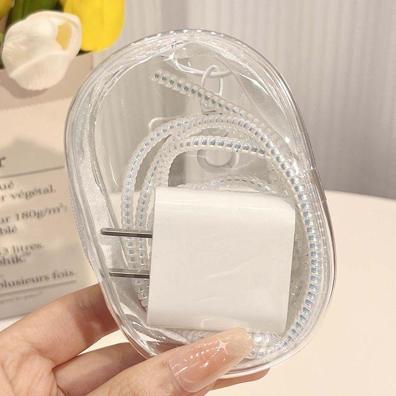 

Portable Mini Clear Zipper Storage Bag Keychain Cartoon Doll Children Toy Mystery Box Organizer for Earphones Chargers Gift Bag 10x6.5cm